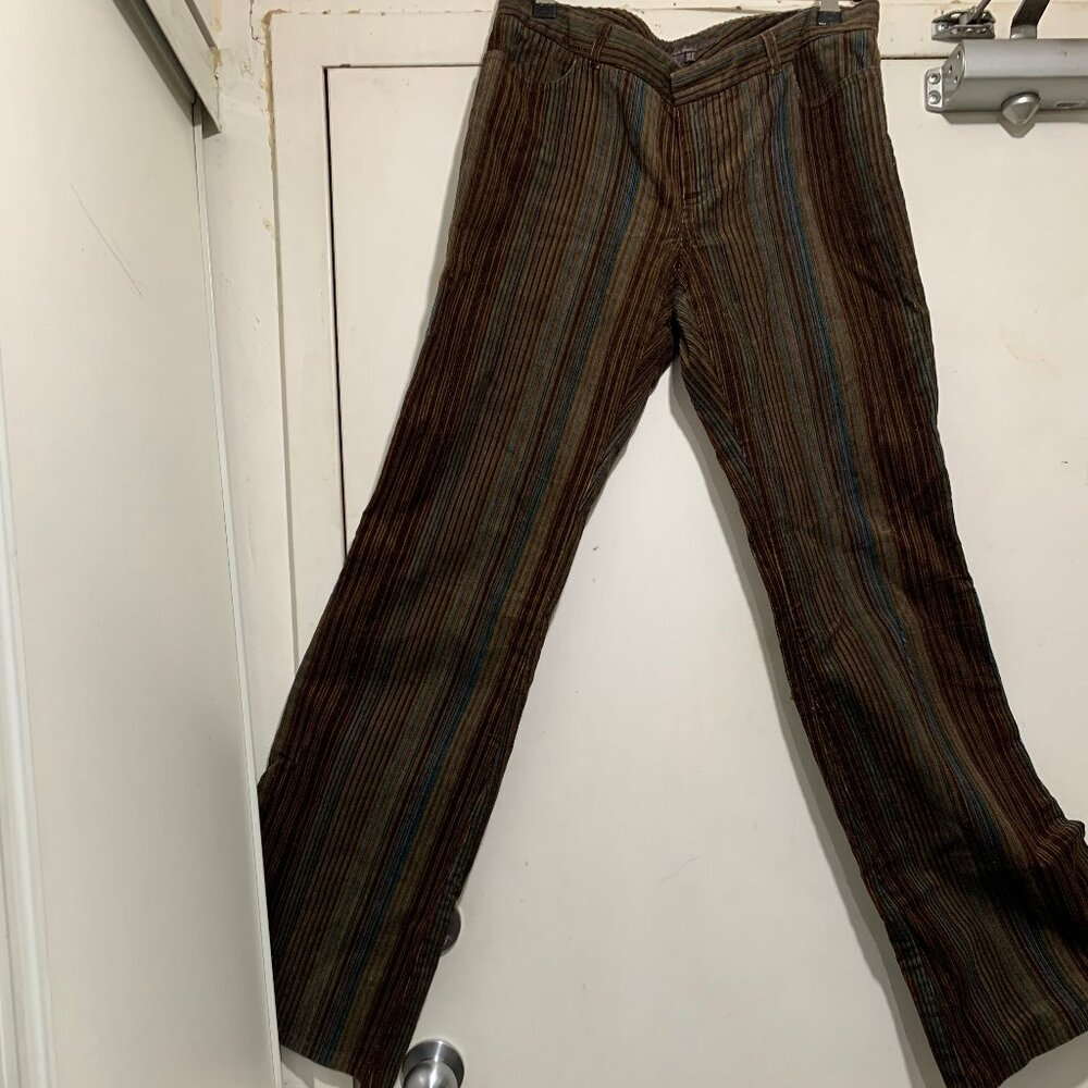 VINTAGE JEAN BASIC LOW RISE CORDUROY STRIPED PANTS SIZE 10